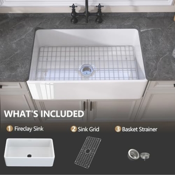 Premium 33 Inch GETPRO Farmhouse Sink for Elegant Kitchens