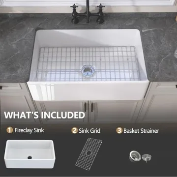 Premium 33 Inch GETPRO Farmhouse Sink for Elegant Kitchens