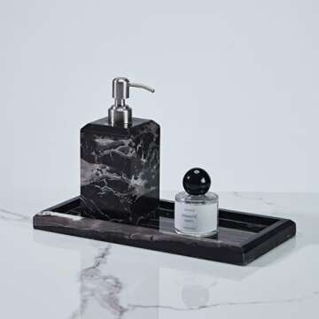 Silver Dragon Marble Vanity Tray for Home Decor Organization
