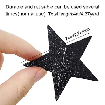 Honbay Glitter Paper Star Garland – 13ft Party Decor