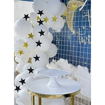 Honbay Glitter Paper Star Garland – 13ft Party Decor