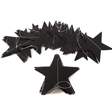 Honbay Glitter Paper Star Garland – 13ft Party Decor