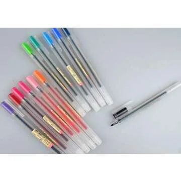 bouti1583 12 Color Gel Pens for Office and School