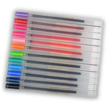 bouti1583 12 Color Gel Pens for Office and School