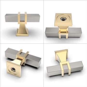 Stylish 9BUILD Satin Nickel Cabinet & Drawer Knobs