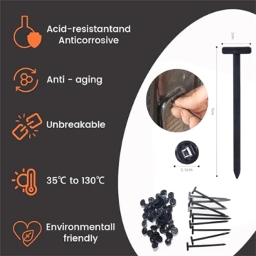 Versatile Nylon Universal Cable Tie Buckle - Heavy-Duty Self-Locking Design for Home, Office & Autom...