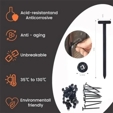 Versatile Nylon Universal Cable Tie Buckle - Heavy-Duty Self-Locking Design for Home, Office & Autom...