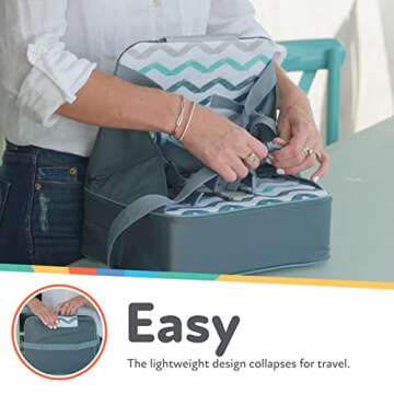 Nuby Easy Go Booster Seat - Travel Booster Seat for Babies and Toddlers - Holds Up To 50 Pounds - 9+...
