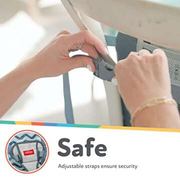 Nuby Easy Go Booster Seat - Travel Booster Seat for Babies and Toddlers - Holds Up To 50 Pounds - 9+ Months - Blue