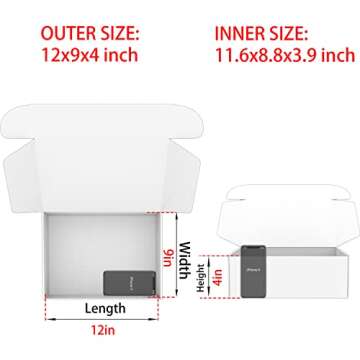 SENIAOAI Small 12x9x4 Pink Shipping Boxes for Packaging Small Business Set of 20 Cardboard Cardboard Mailer Boxes for Shipping Mailing