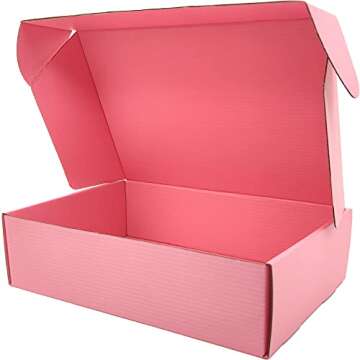 SENIAOAI Small 12x9x4 Pink Shipping Boxes for Packaging Small Business Set of 20 Cardboard Cardboard Mailer Boxes for Shipping Mailing