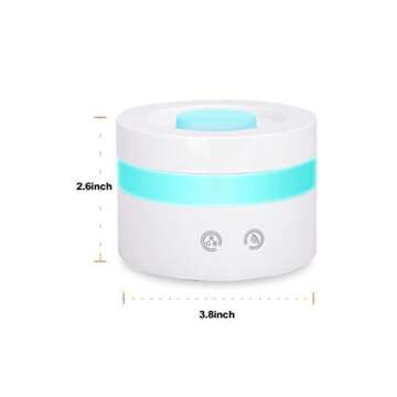 Actpe Portable Travel-Size USB 100ml Aroma Essential Oil Diffuser Ultrasonic Air Humidifier Ultrason...