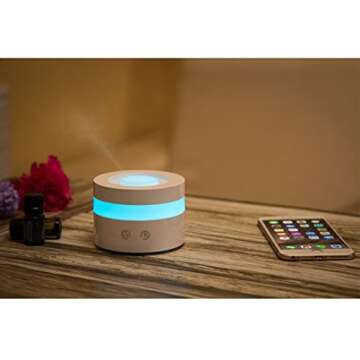Actpe Portable Travel-Size USB 100ml Aroma Essential Oil Diffuser Ultrasonic Air Humidifier Ultrasonic Cool Mist for Car Bedroom Baby Kids Home Office Spa