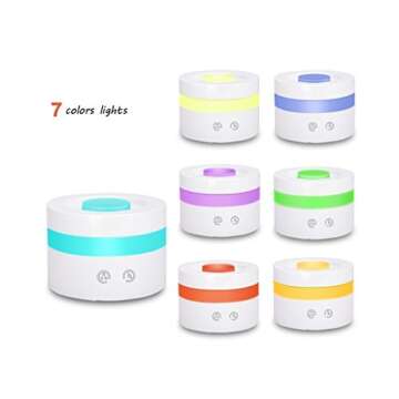 Actpe Portable Travel-Size USB 100ml Aroma Essential Oil Diffuser Ultrasonic Air Humidifier Ultrasonic Cool Mist for Car Bedroom Baby Kids Home Office Spa