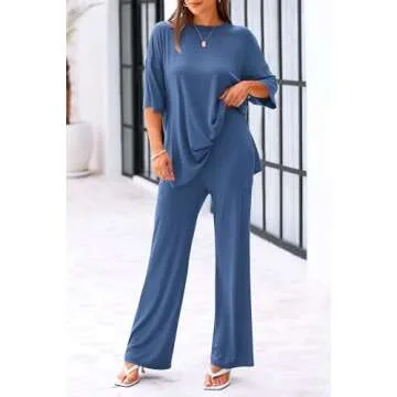 KIRUNDO Stylish Tracksuit for Women Summer Lounge Sets
