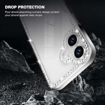Bonitec Bling Clear Case for iPhone 16 Plus - Stylish & Protective