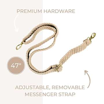 SoYoung Lunch Poche - Insulated Lunch Bag for Work, Travel & Picnic, Aesthetic Design, Linen/Cotton, Machine Washable, Detachable Strap - Sage Green