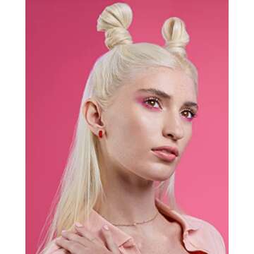 Milla Sparkly Red Birthstone Hoop Earrings - Hypoallergenic for Women