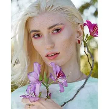 Milla Brass Hoop Earrings - Sparkly Red Birthstone Jewelry