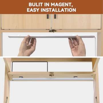 Compact Wall Mounted Desk with LED Light for Home