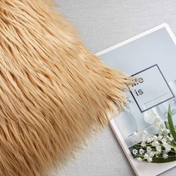 Stylish Ashler Faux Fur Throw Pillow Covers for Cozy Decor