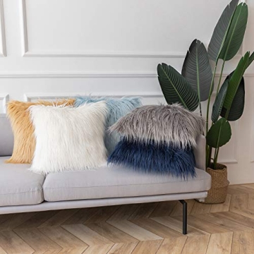 Stylish Ashler Faux Fur Throw Pillow Covers for Cozy Decor