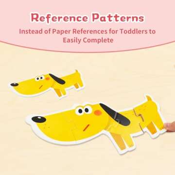 TOI Large Piece Toddler Puzzles for 2-4 Years Old, 4 Packs Beginner Puzzles for Toddlers, Kids Big Shape Preschool Learning Puzzle for Boys Girls Gift, Farm Animals