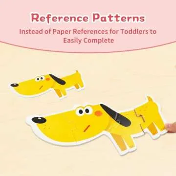 TOI Large Piece Toddler Puzzles for 2-4 Years Old, 4 Packs Beginner Puzzles for Toddlers, Kids Big Shape Preschool Learning Puzzle for Boys Girls Gift, Farm Animals