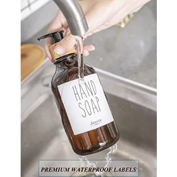 Janxin Eco-Friendly Soap Dispenser with Bamboo Pump Set