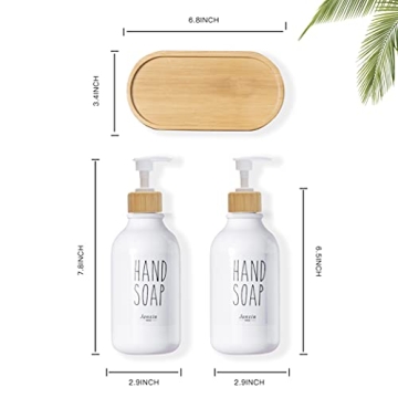 Janxin Eco-Friendly Soap Dispenser with Bamboo Pump Set