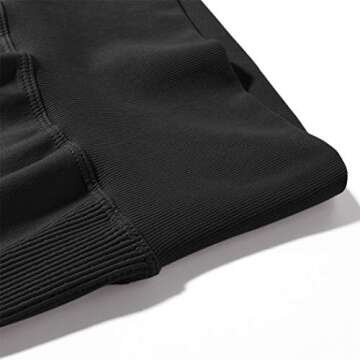 SUUKSESS Women Contour Butt Lifting Seamless Leggings Ombre High Waisted Workout Yoga Pants (Black, L)