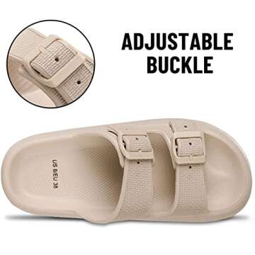 Beslip Cloud Slides - Adjustable & Comfortable Sandals for Women