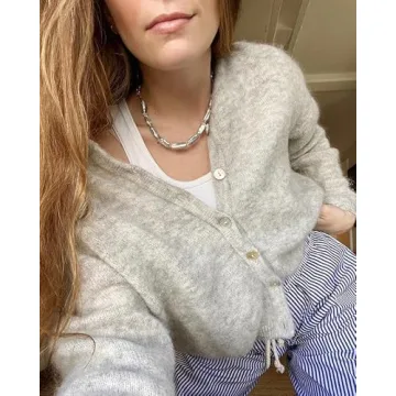 Vintage Casual Knit Cardigan Women Lightweight Stylish