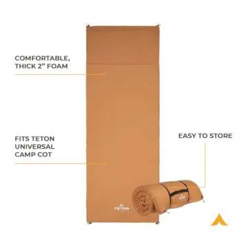 TETON Sports Universal Camp Pad for Comfortable Camping