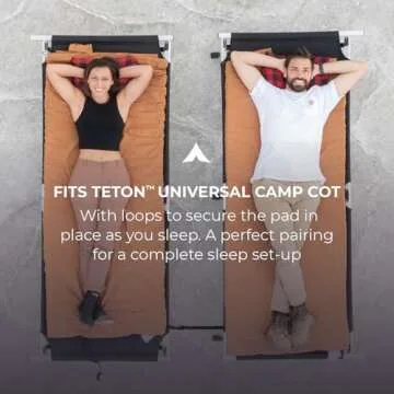 TETON Sports Universal Camp Pad for Comfortable Camping