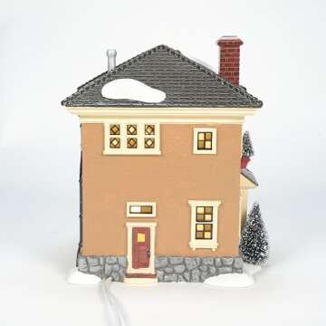 Department 56 Porcelain Snow Village Christmas at Grandma's Lit House