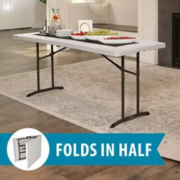 Lifetime Fold-in-Half Table 6-Foot Durable and Portable