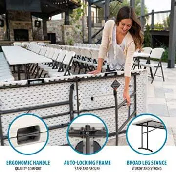 Lifetime Fold-in-Half Table 6-Foot Durable and Portable