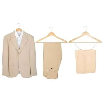 Amazon Basics Wood Suit Clothes Hangers Set of 30