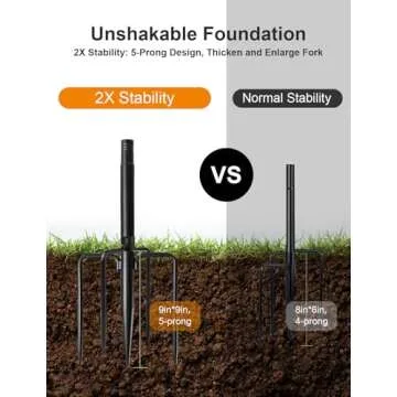 Durable Adjustable String Light Poles for Outdoor Decor