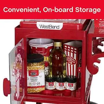 Vintage Popcorn Machine - West Bend Wheeled Cart