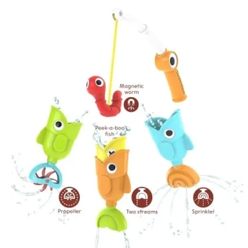 Yookidoo Magnetic Fishing Pole Bath Toy for Kids