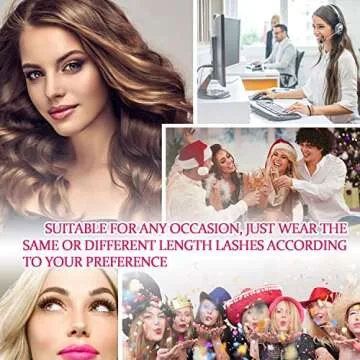 CarLary Lash Clusters, DIY Eyelash Extension, 40 Clusters Reusable Individual Lashes, Natural Fluffy Wispy Individual Eyelash Clusters for Home Eyelash Extensions (Natural-12mm)