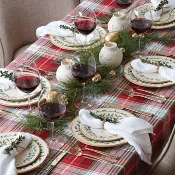 Lenox 883430 Holiday 3-Piece Place Setting, Christmas Set, Hosting, Red & Green