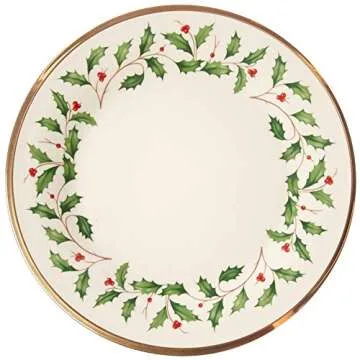 Lenox 883430 Holiday 3-Piece Place Setting, Christmas Set, Hosting, Red & Green