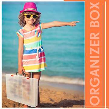 Juexica 48 Grids Clear Organizer Box for Toys & Crafts