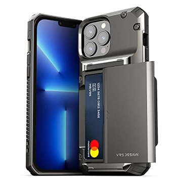 VRS DESIGN Damda Glide Pro Phone Case for iPhone 13 Pro Max – Compact & Stylish Wallet with 4 Card...
