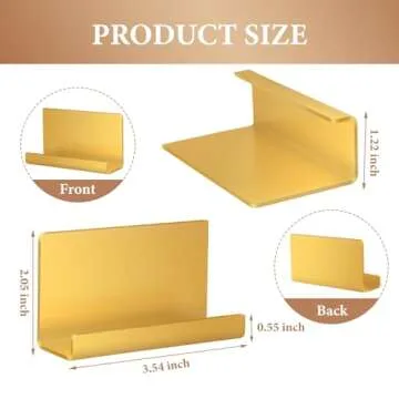 Nipole Stylish Brushed Gold Business Card Holder