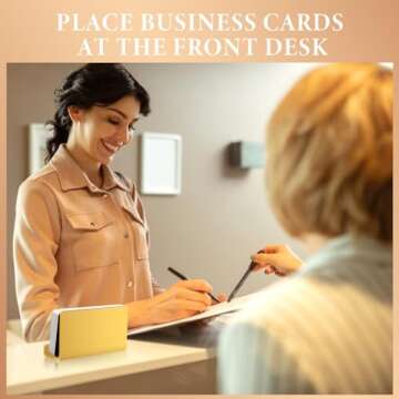 Nipole Stylish Brushed Gold Business Card Holder