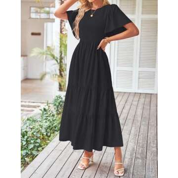 Stylish ZESICA Women’s Summer Midi Dress - Flowy & Comfortable